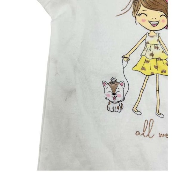 George | Girl's "All You Need Is Love" T-Shirt | White | Size XS (4-5) - Picture 4 of 4